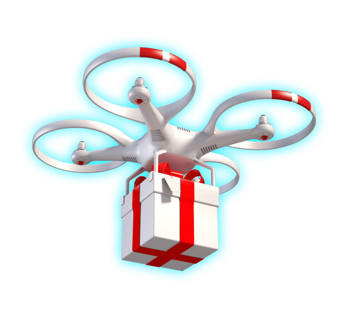 Weihnachtskarte Drohne